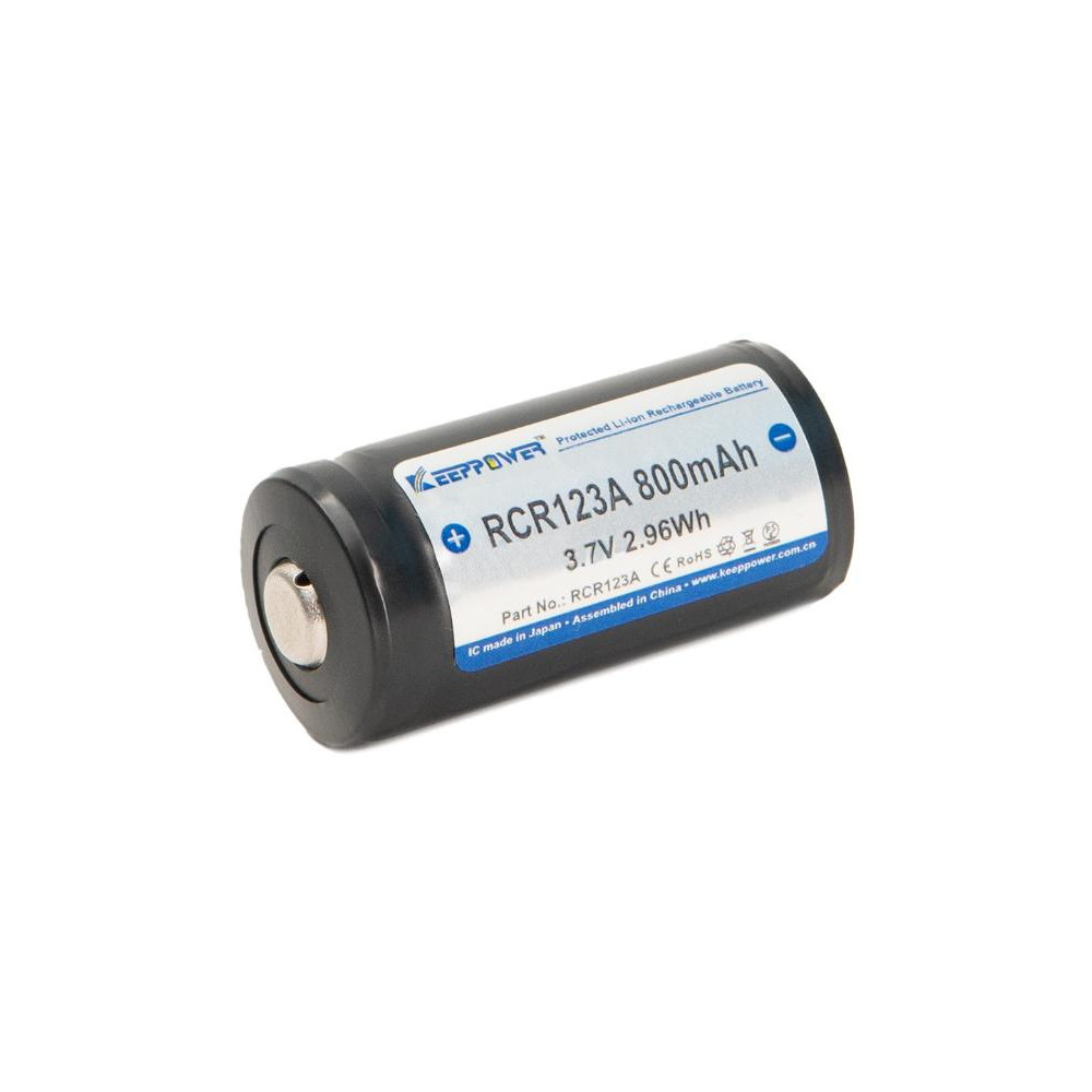 Dobíjecí baterie Keeppower RCR123A 800 mAh (Li-Ion) s ochranou Dobíjecí baterie Keeppower RCR123A 800 mAh (Li-Ion) s ochranou