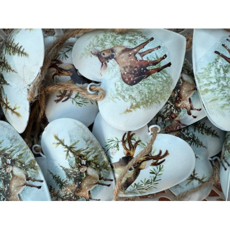 Vánoční kovové ozdoby  - lesní zvěř