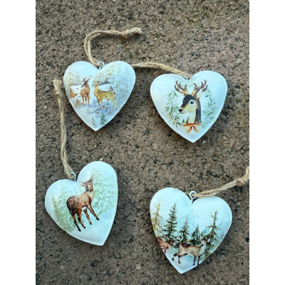 Vánoční kovové ozdoby  - lesní zvěř
