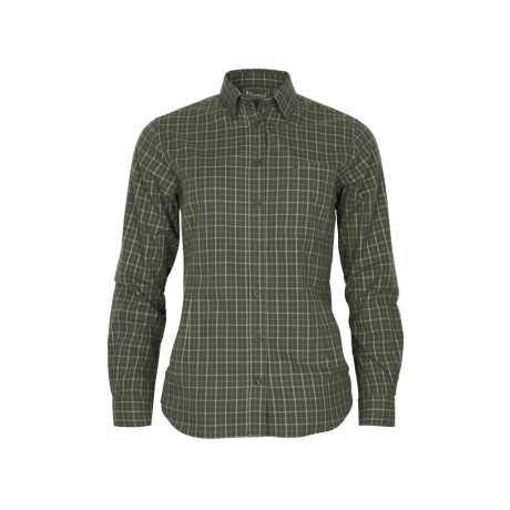 Dámská košile vhodná na oudoorové a lovecké aktivity, kterou není potřeba žehlit. Košile je s dlouhým rukávem.