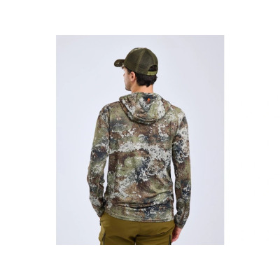 Pružná mikina s kapucí z lehkého, prodyšného materiálu s rychleschnoucími vlastnostmi. Ideální pro šoulačku, kdy potřebujete jak