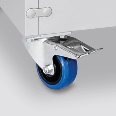 Otočná kolečka pro chladící skříně LU 7000 a LU 9000. Snadná montáž místo nastavitelných nožek.