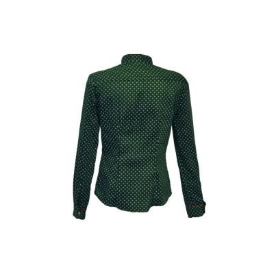 Dámská halenka s dlouhým rukávem ze 100% bavlny v saténovém provedení.