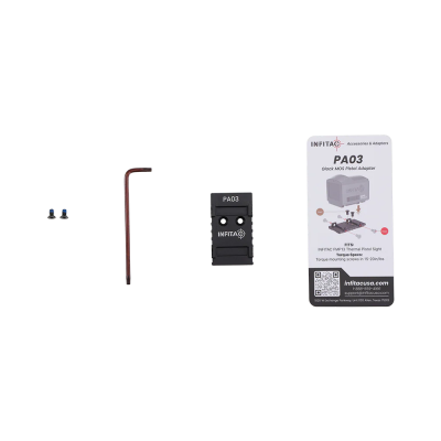 Infitac PA03 Glock MOS Pistol Adapter je montážní adaptér určený speciálně pro pistole Glock s platformou MOS