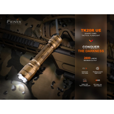 Taktická nabíjecí svítilna Fenix TK20R UE