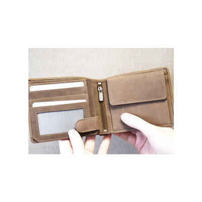 Kožená peněženka JELEN, hnědá