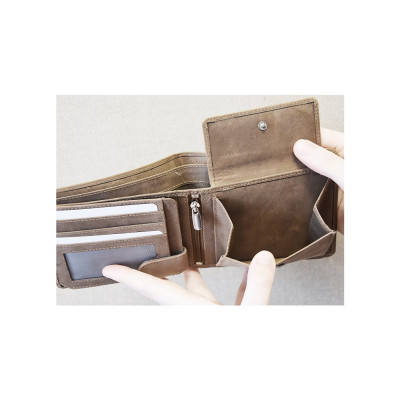 Kožená peněženka JELEN, hnědá