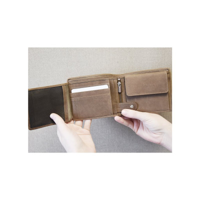 Kožená peněženka JELEN, hnědá